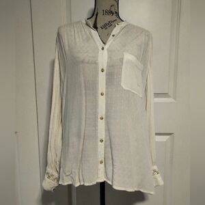 Free People Dressy Button Down Top